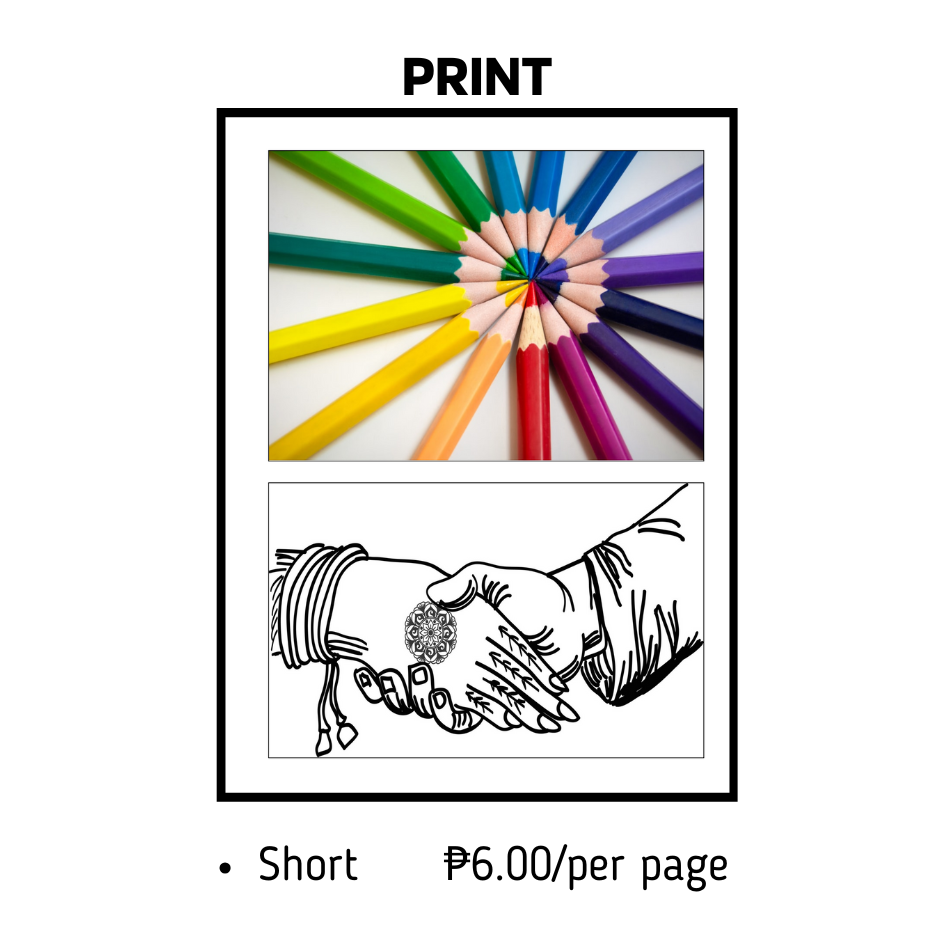 Short - Print Half Colored
